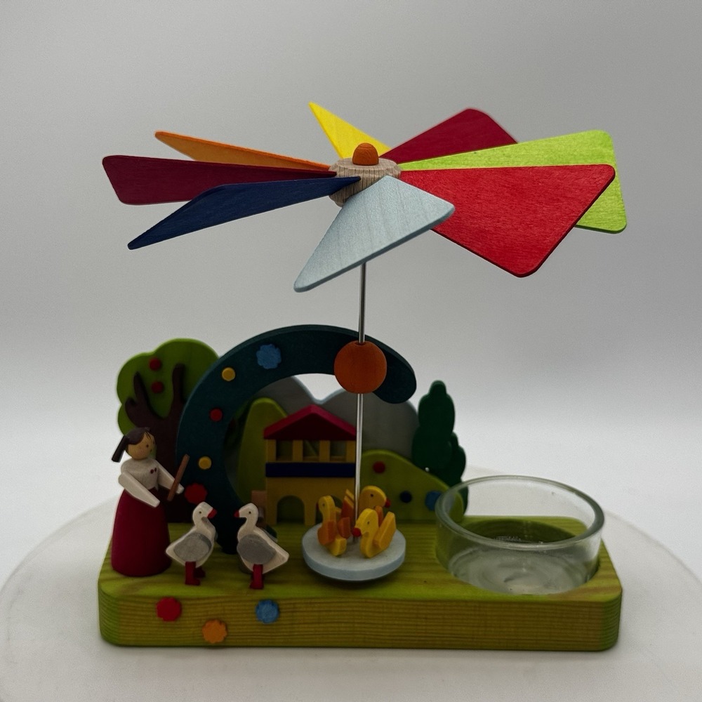 Graupner Erzgebirge German Carousel Duck Pond Geese Schoolhouse Wooden Pyramid
